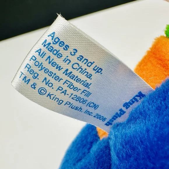 King Plush Elephant Blue Green 11” Stuffed Animal Animated Soft Cuddly - Picture 9 of 11